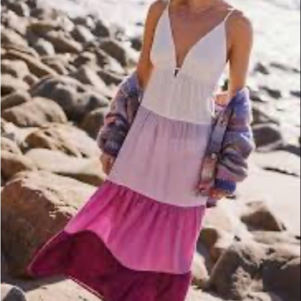 NEW ANTHROPOLOGIE Raya Colorblock Maxi Dress SIZE XS